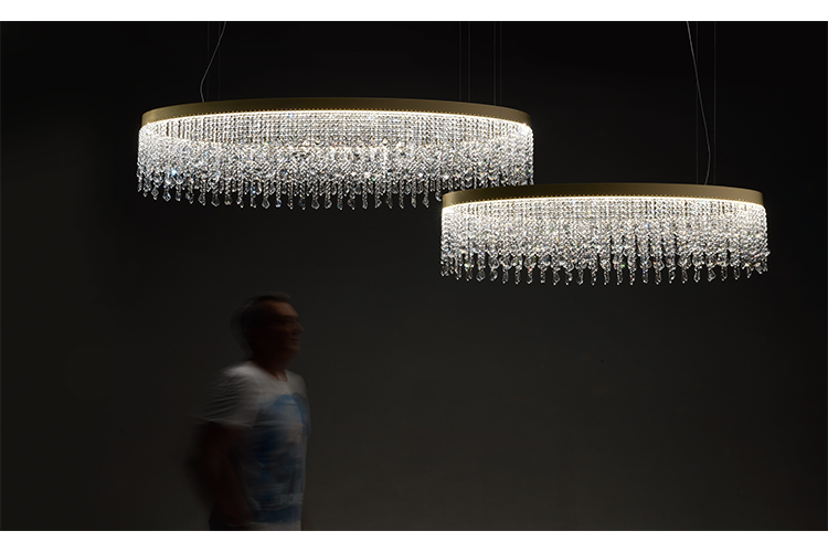 Eclisse Oval L120 - Brushed Gold