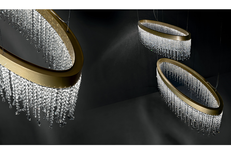 Eclisse Oval L120 - Brushed Gold