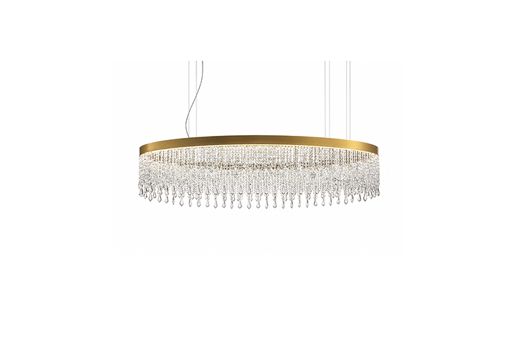 Eclisse Oval L90 - Brushed Gold