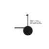 BIGA C - BLACK ROUND PLATE, RIGHT