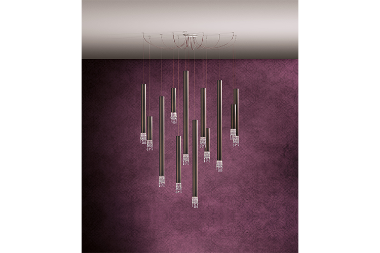 Eclisse Tube Suspension - Bronze
