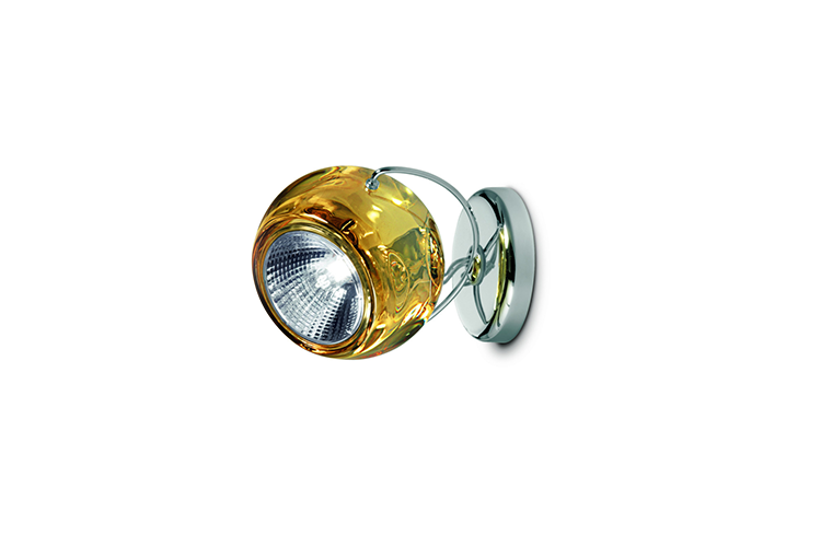 Fabbian Beluga Ceiling/Wall Single Spotlight - Yellow