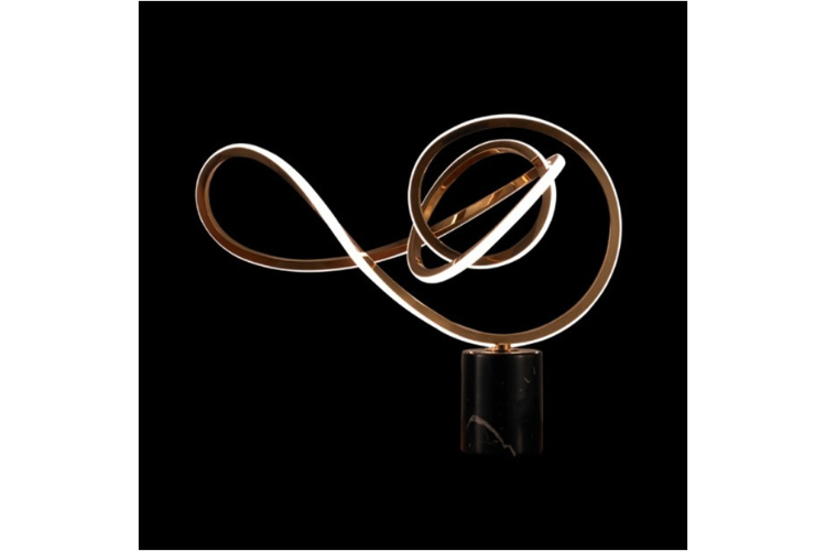 Ribbon Loop LED with Black Marble Stand 28W